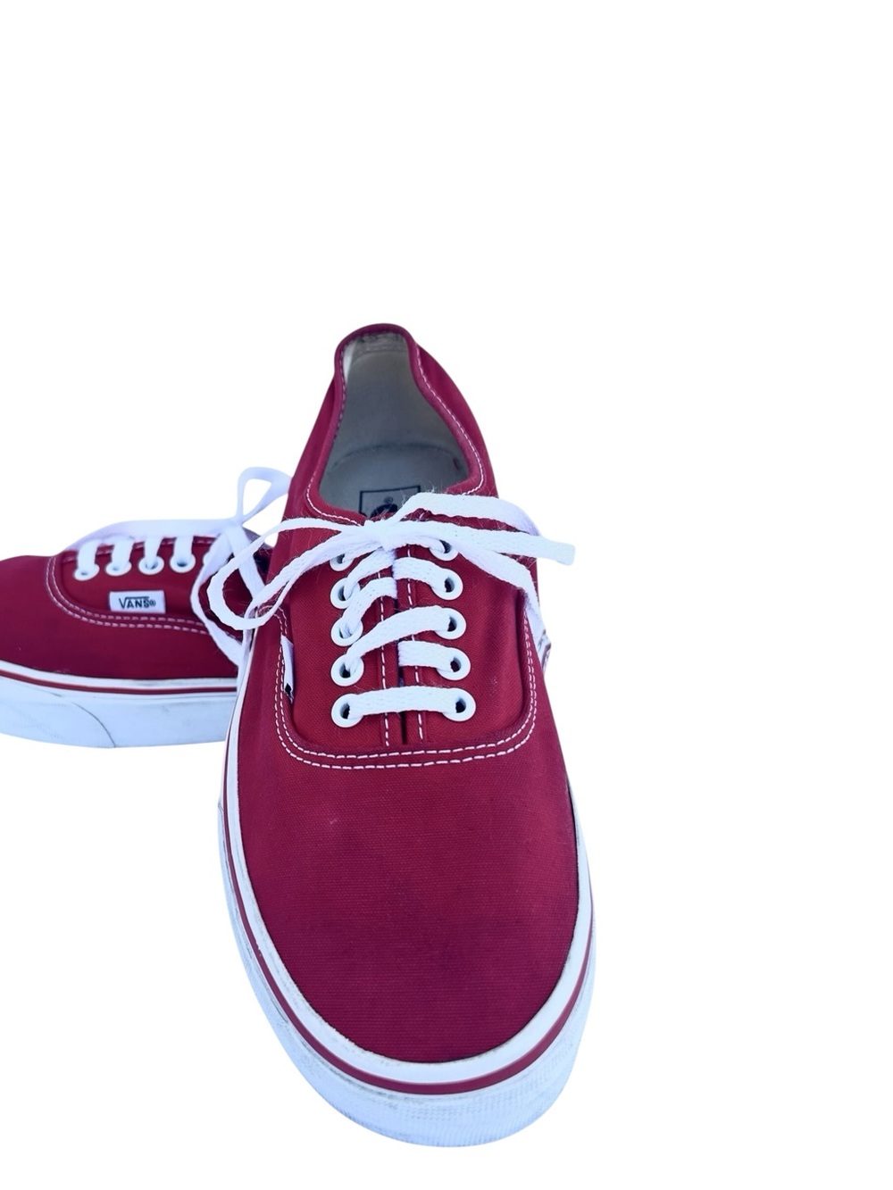 RED VANS- AUTHENTIC SNEAKERS MENS 9.5/ WOMENS 11- CLASSIC